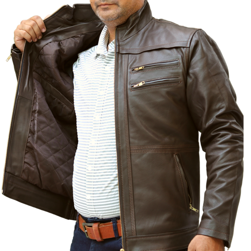 Dark Brown Leather Jacket – 2FZR Dark Brown