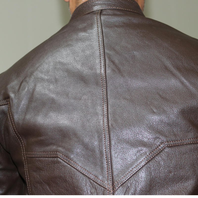 995-BRN Casual Brown Leather Jacket for Men