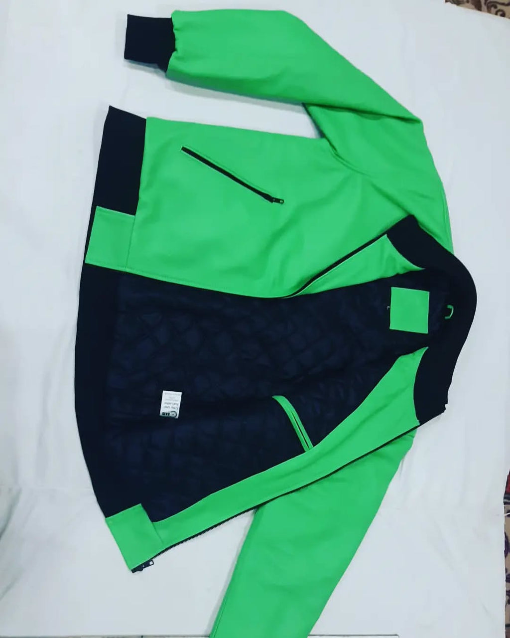 Biker Green Sheep Leather Sample