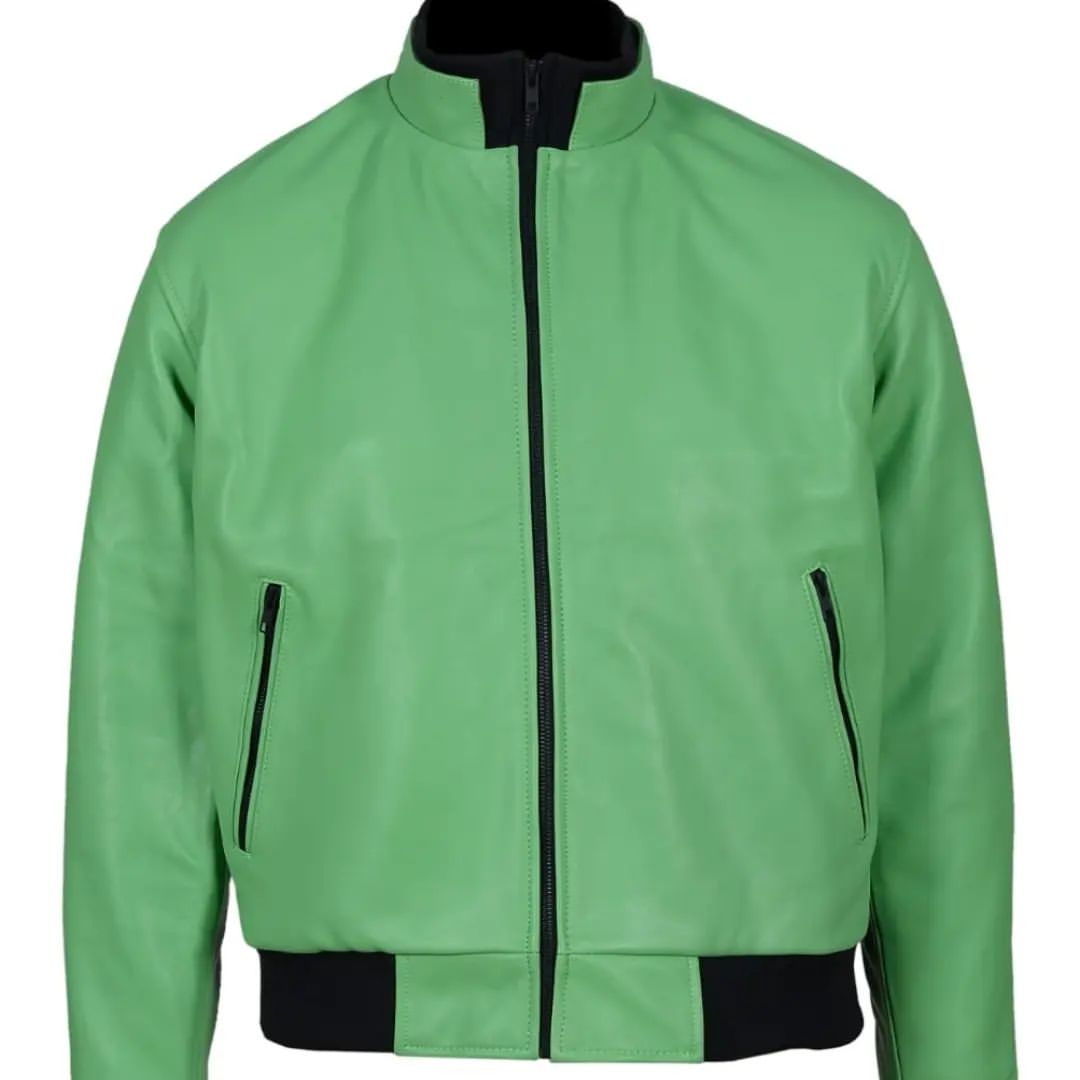 Biker Green Sheep Leather