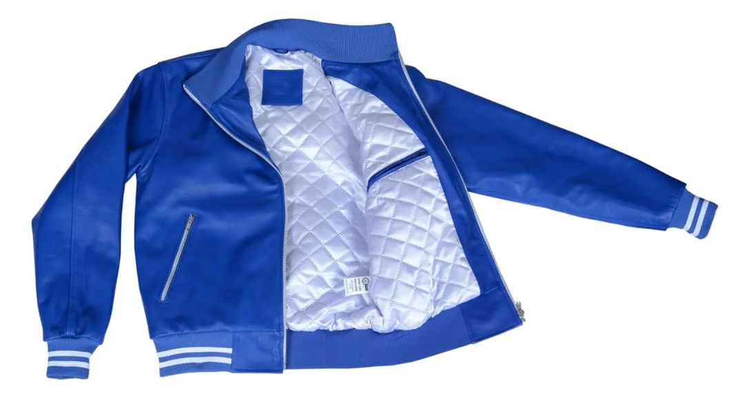 Biker Blue Sheep Leather