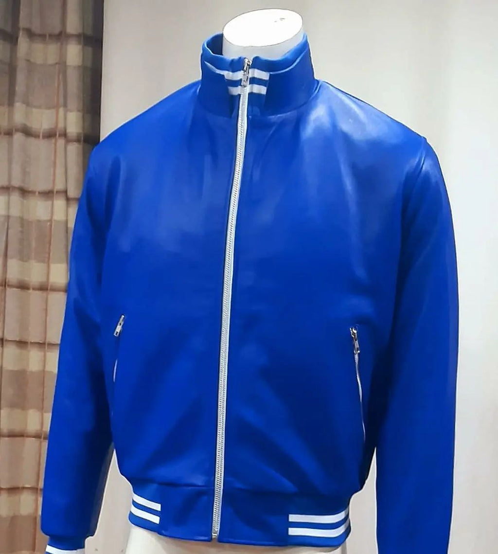 Biker Blue Sheep Leather
